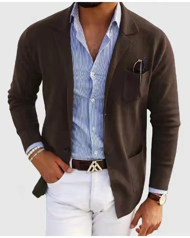 Casual herenblazer van lichtgewicht polyester met moderne pasvorm – VESTARO UrbanFit - Glamorix
