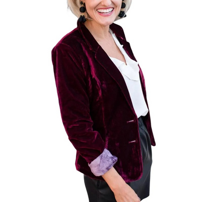 LUCIA - Trendy fluwelen blazer voor dames, perfect voor feestelijke gelegenheden