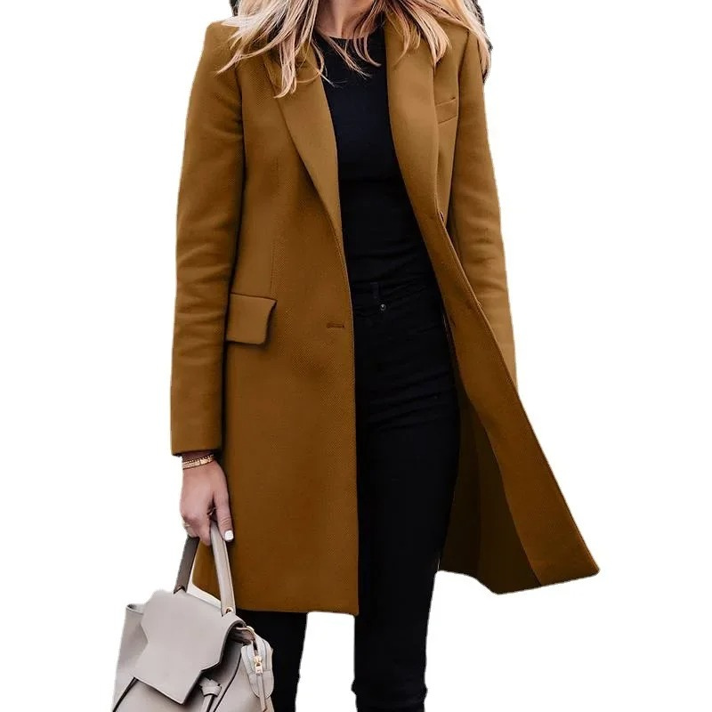 CAMILLE - Elegante getailleerde trenchcoat met enkele knoopsluiting voor dames