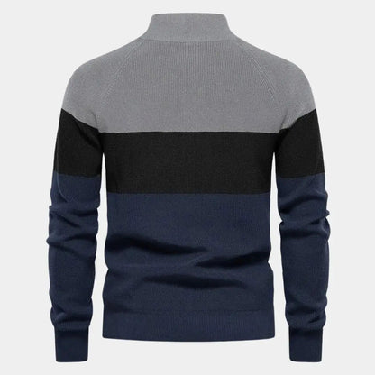 Casual herentrui met halve rits en comfortabele pasvorm – JAREL - Glamorix