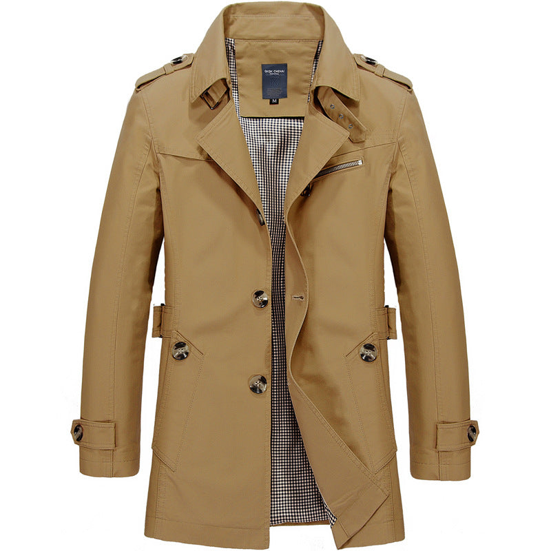 LEX – Klassieke trenchcoat met dubbele rij knopen