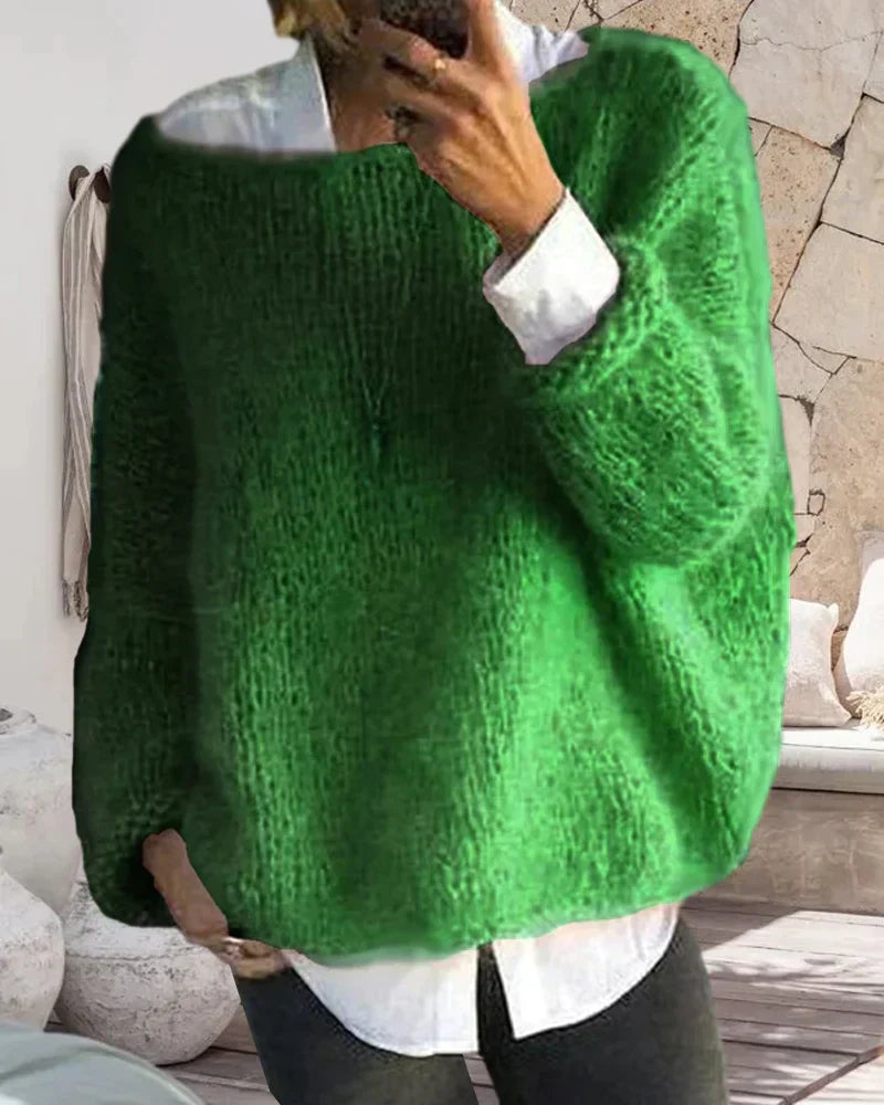 ALBA – Oversized knusse trui met pluizige textuur voor ultiem comfort