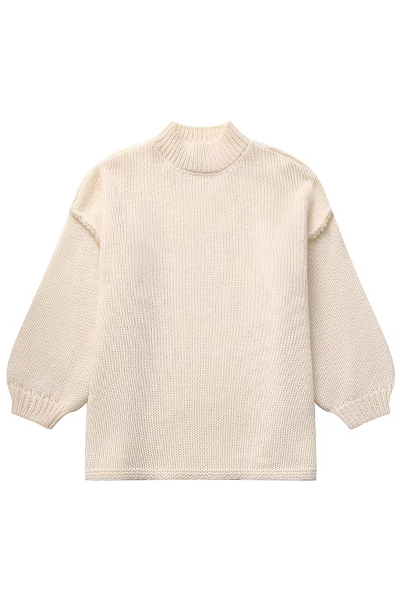 EVERYDAY ESSENTIAL - Effen Ronde Hals Pullover voor Dagelijks Gebruik