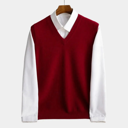 Herenvest met kraag en ritssluiting – RUVARO - Glamorix