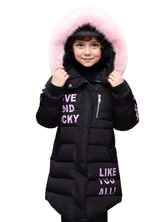 Janen - Gevoerde Parka Winterjas met Ritssluiting voor Meisjes