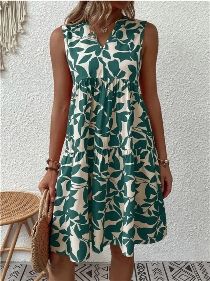 FAYE - Mouwloze zomerjurk met bloemenprint voor dames