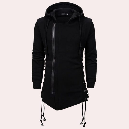 Lange herenjas met capuchon en waterafstotende afwerking – ARVEX - Glamorix