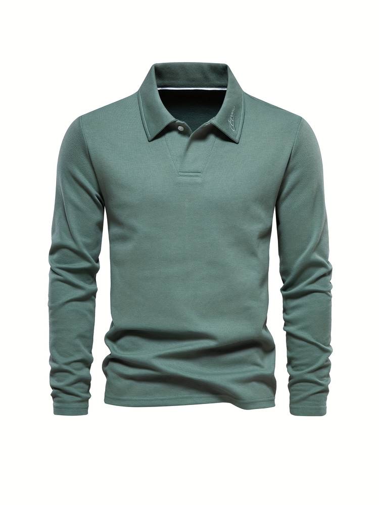 LUCAS – Lange mouwen poloshirt met klassieke kraag voor een stijlvolle en tijdloze look