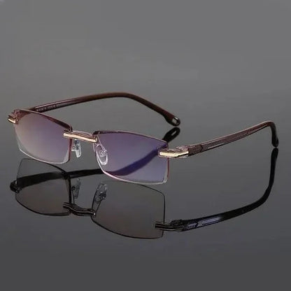 Randloze heren zonnebril met UV-bescherming en licht frame – NOVA AIRFRAME - Glamorix