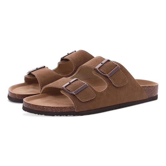 Dames kurk sandalen met verstelbare bandjes – LYNNE CORK - Glamorix