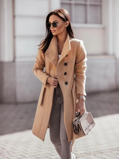CELINE - Stijlvolle trenchcoat met dubbele knoopsluiting en slim fit voor dames