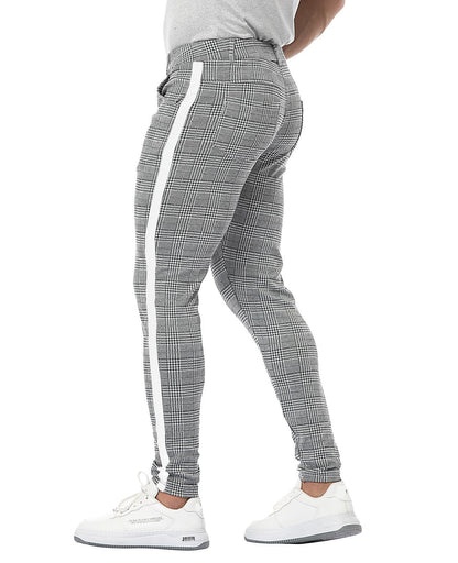 ETHAN - Slim-fit geruite chinos voor heren