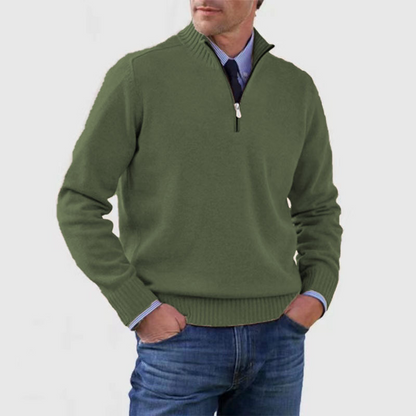 Lilon - Nonchalante herensweater met halve rits - Glamorix