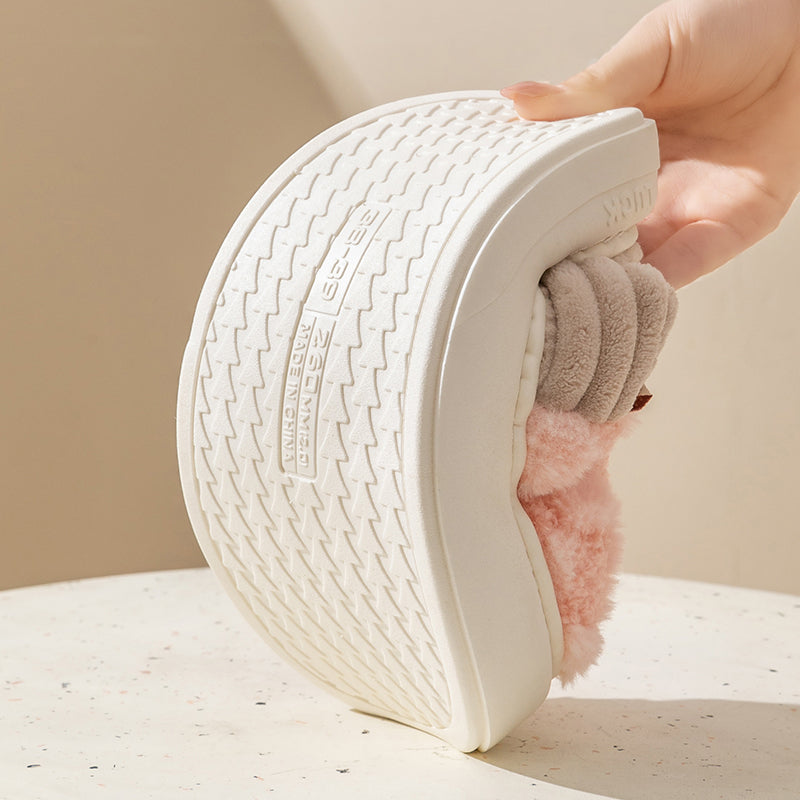 MAEVE - Geruite pluche pantoffels voor vrouwen