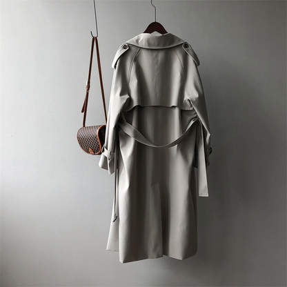 ISABELLA - Oversized trenchcoat met dubbele knoopsluiting en lange relaxte pasvorm voor dames