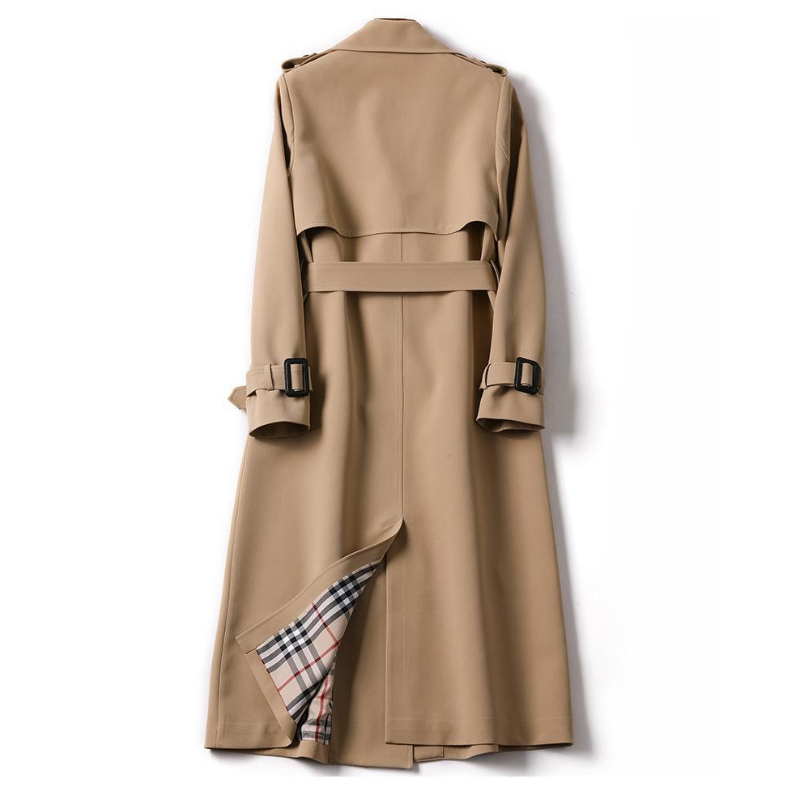 ELOISE - Elegante lange trenchcoat voor dames met dubbele knopen en ceintuur