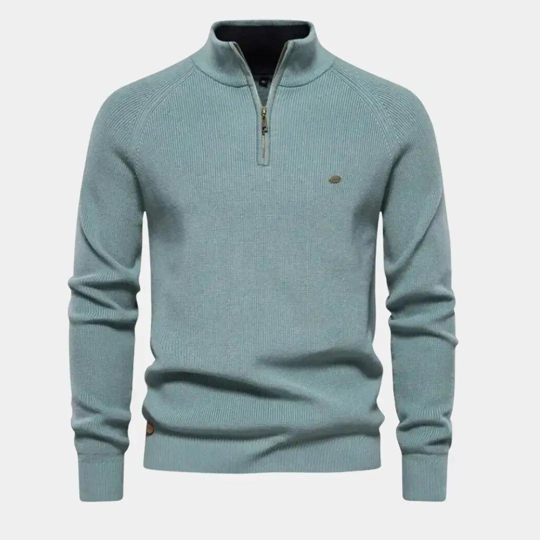 LEVI – Herensweater met kwartrits en moderne uitstraling
