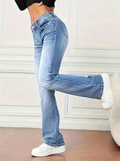 VIOLA - High-waisted flared jeans voor dames