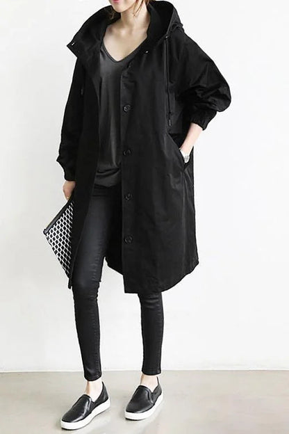 MARIS – Gabardina impermeable oversize de largo medio para mujer - Glamorix