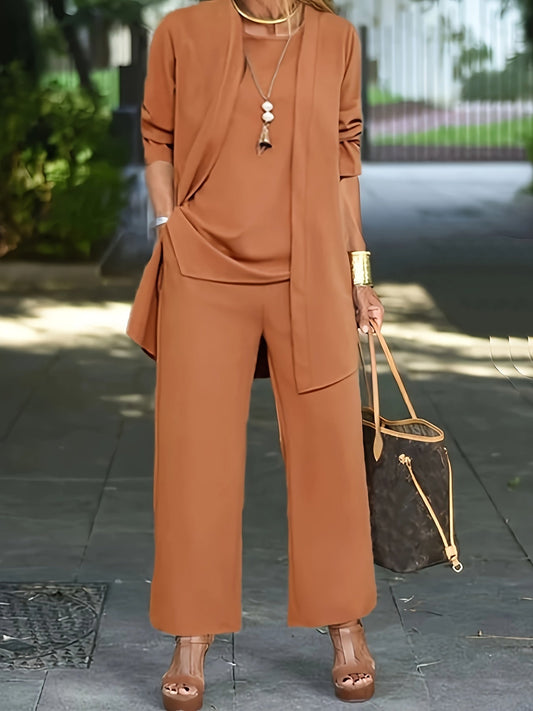 ALINA - Stijlvolle driedelige dames set met chique uitstraling