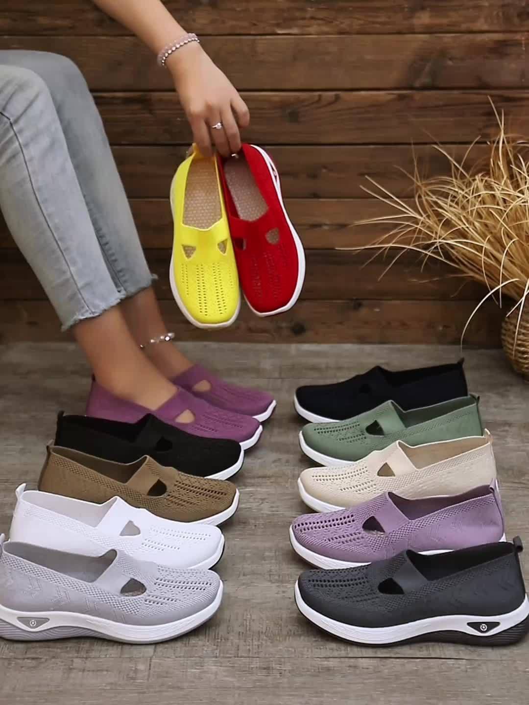 Ademende Lichtgewicht Sneakers met Orthopedische Ondersteuning voor Dames – AIRCOMFORT STEP - Glamorix