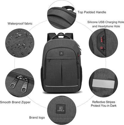 Extra ruime waterdichte laptoprugzak met USB en TSA-slot – NexonAir Transit - Glamorix