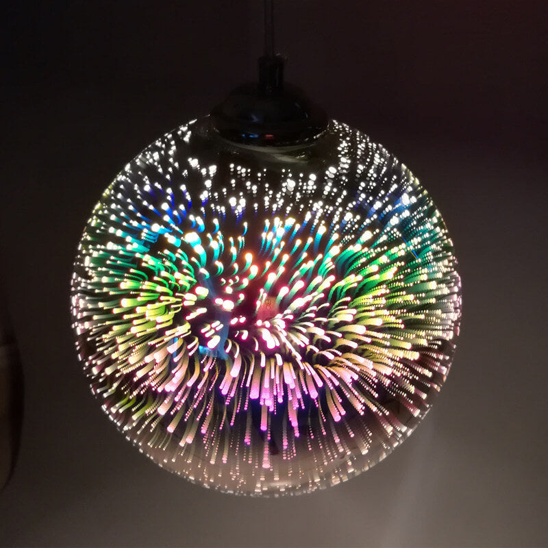 SPECTRA – Innovatieve 3D vuurwerk gekleurde glazen hanglamp