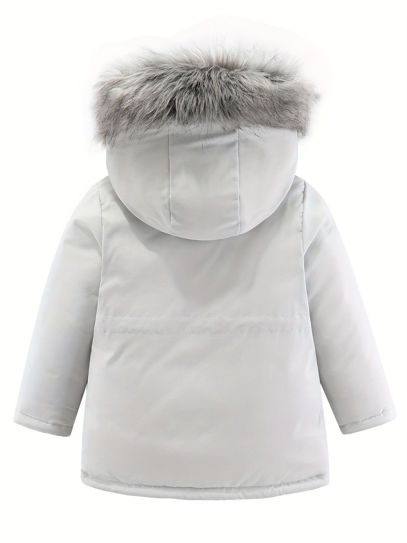 Jezen - Gewatteerde Winterparka met Imitatiebont voor Meisjes