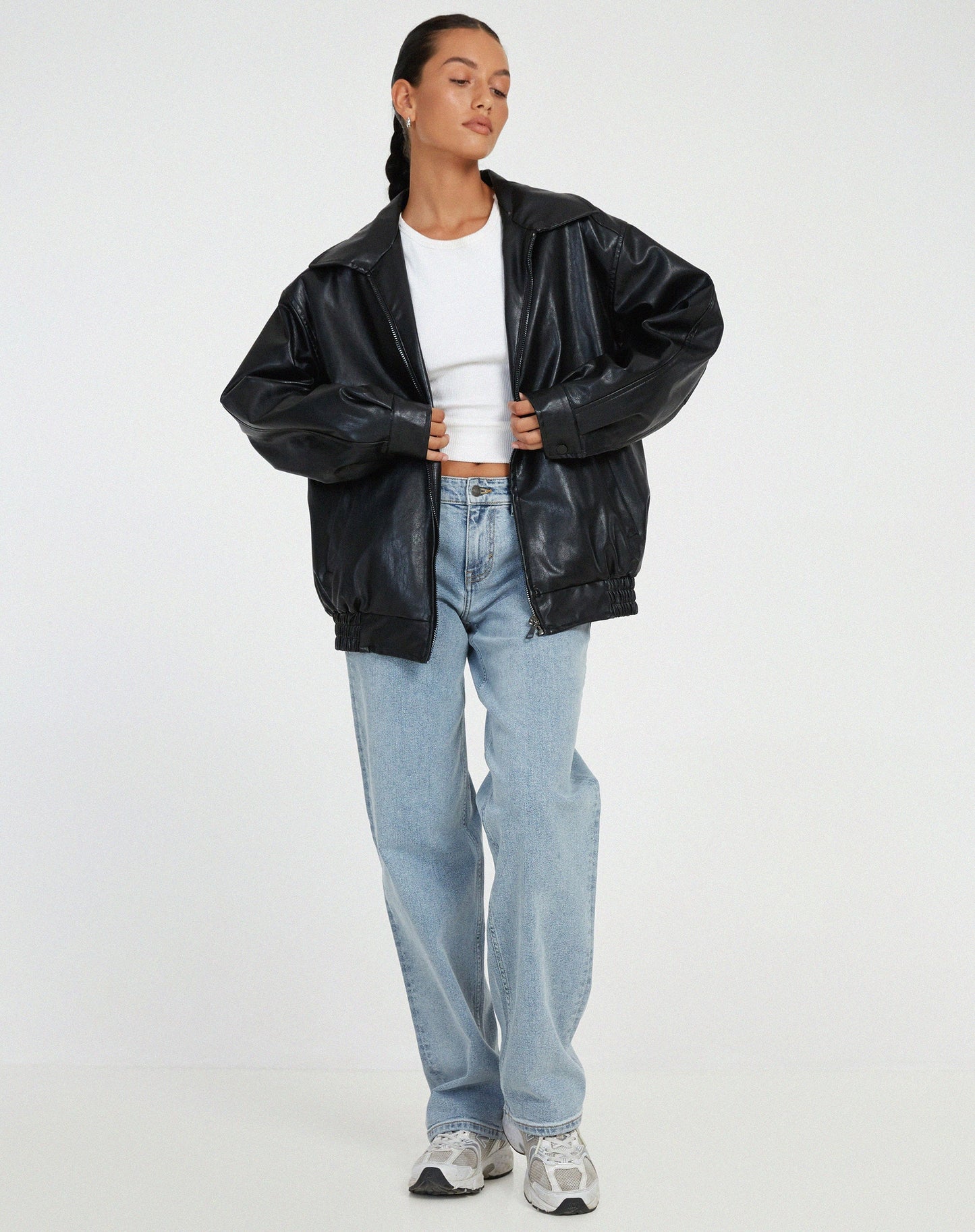 CELINE - Casual oversized leren jack voor vrouwen