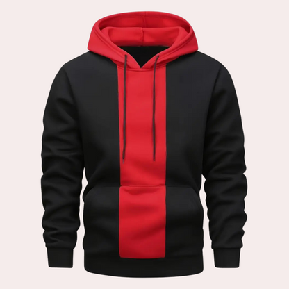 KYLAN - Tweekleurige hoodie met lange mouwen en trekkoord voor heren