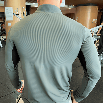 FITNESS ZIP - Heren fitness shirt met rits, functioneel en comfortabel voor elke workout