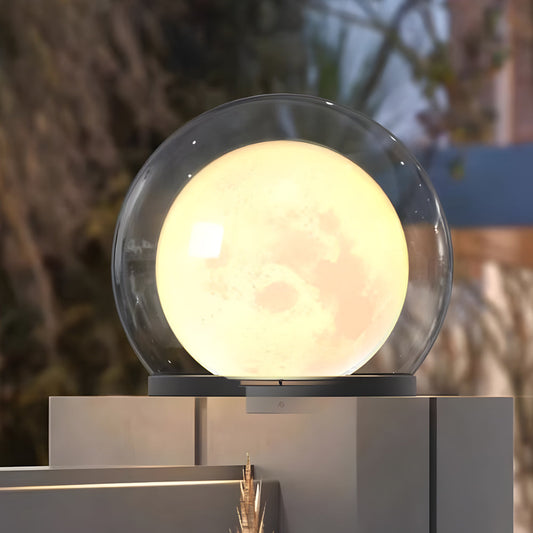 Moderne solar tuinlamp met dubbele maanlichtlaag – LUNARIA SOLAR PILLAR - Glamorix