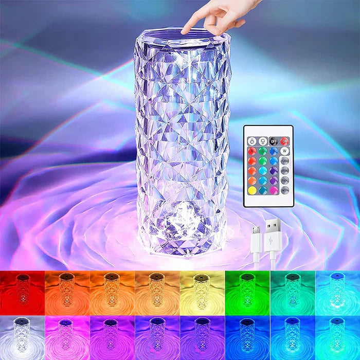 Betoverende Kristallen LED Tafellamp – LumiCrystal