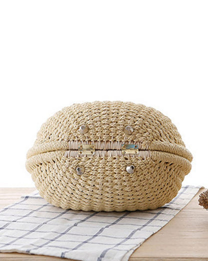 Handgemaakte rotan tas voor dames – Solviana SummerWeave - Glamorix