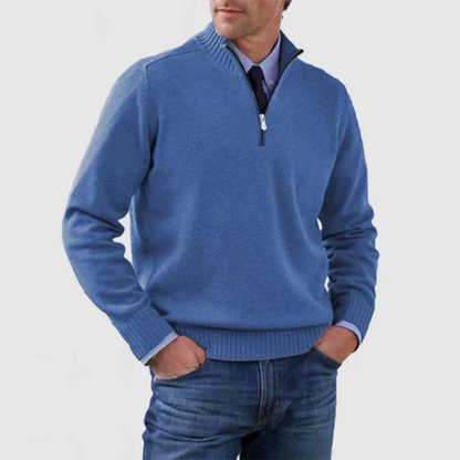 Lilon - Nonchalante herensweater met halve rits - Glamorix