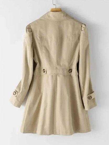 LEONA - Korte getailleerde trenchcoat met enkele knoopsluiting voor dames