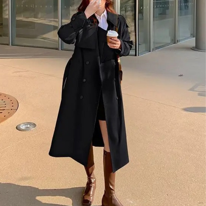 FELICIA - Oversized trenchcoat voor dames met dubbele knopen en relaxte pasvorm