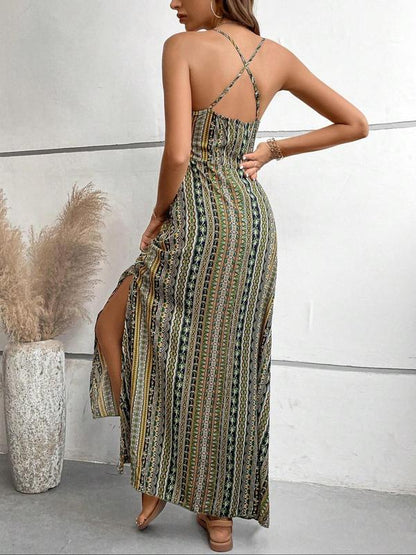Bohemian maxi zomerjurk met verstelbare bandjes – NOEMI SUNDANCE - Glamorix