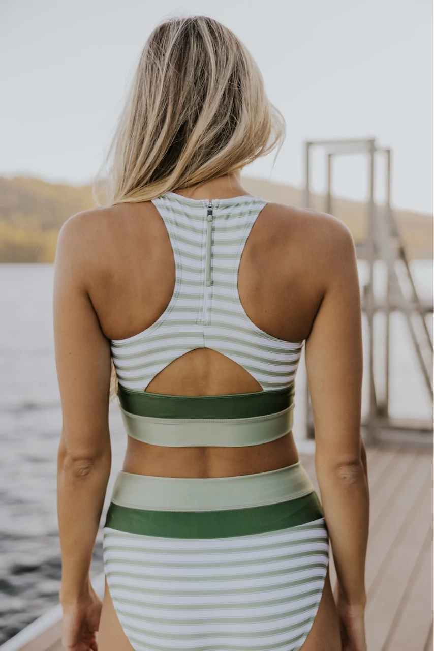 High-waist bikini set met sportieve top voor dames – AURORA FIT - Glamorix