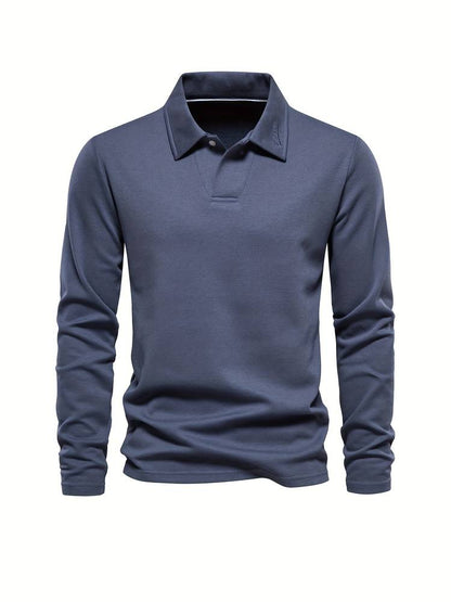 LUCAS – Lange mouwen poloshirt met klassieke kraag voor een stijlvolle en tijdloze look