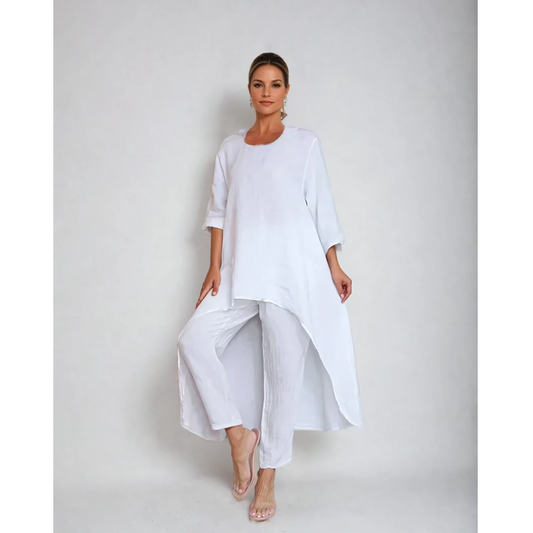 Zachte dames loungewear set met oversized tuniek en legging – RILANA COZYSET - Glamorix