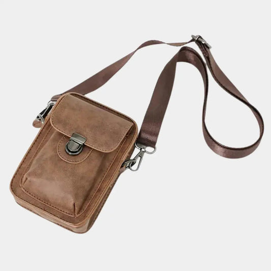 Vintage crossbody schoudertas voor heren met meerdere vakken – MERVYN - Glamorix