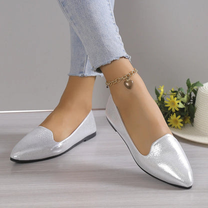 Dames ballerina’s met spitse neus en lage instap – SERENA POINT - Glamorix