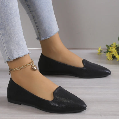 Dames ballerina’s met spitse neus en lage instap – SERENA POINT - Glamorix