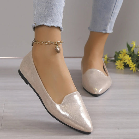 Dames ballerina’s met spitse neus en lage instap – SERENA POINT - Glamorix