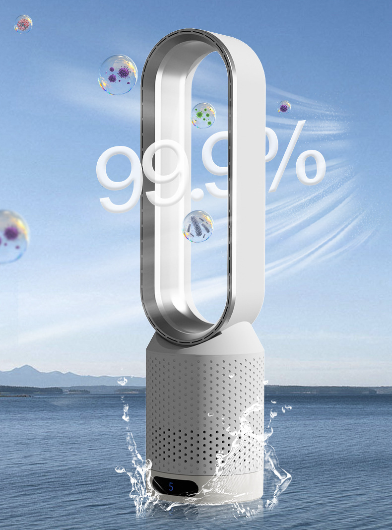 3-in-1 luchtkoeler met luchtreiniger, oscillatie en LED-touch bediening – BREEZA PURE - Glamorix