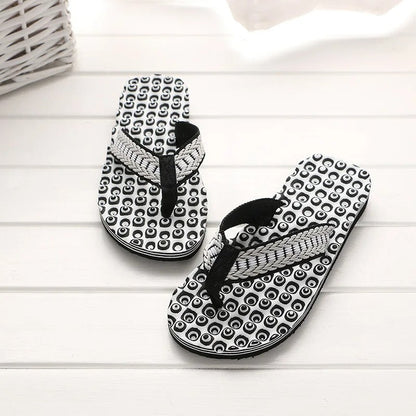 Heren teenslippers met gewatteerde geweven band – NERO WEAVE - Glamorix