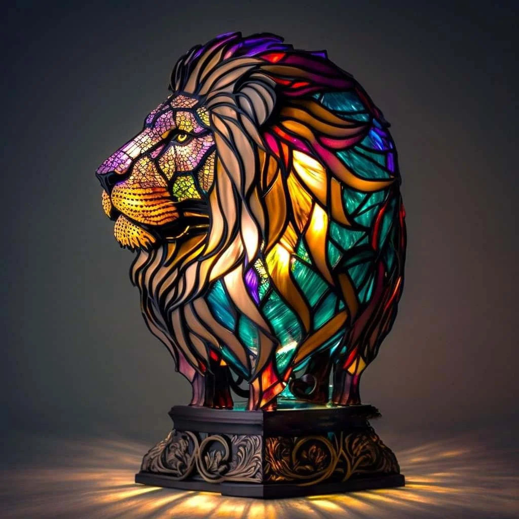 Gebrandschilderd glasraam met dierenmotief – NATURIA LIGHT - Glamorix