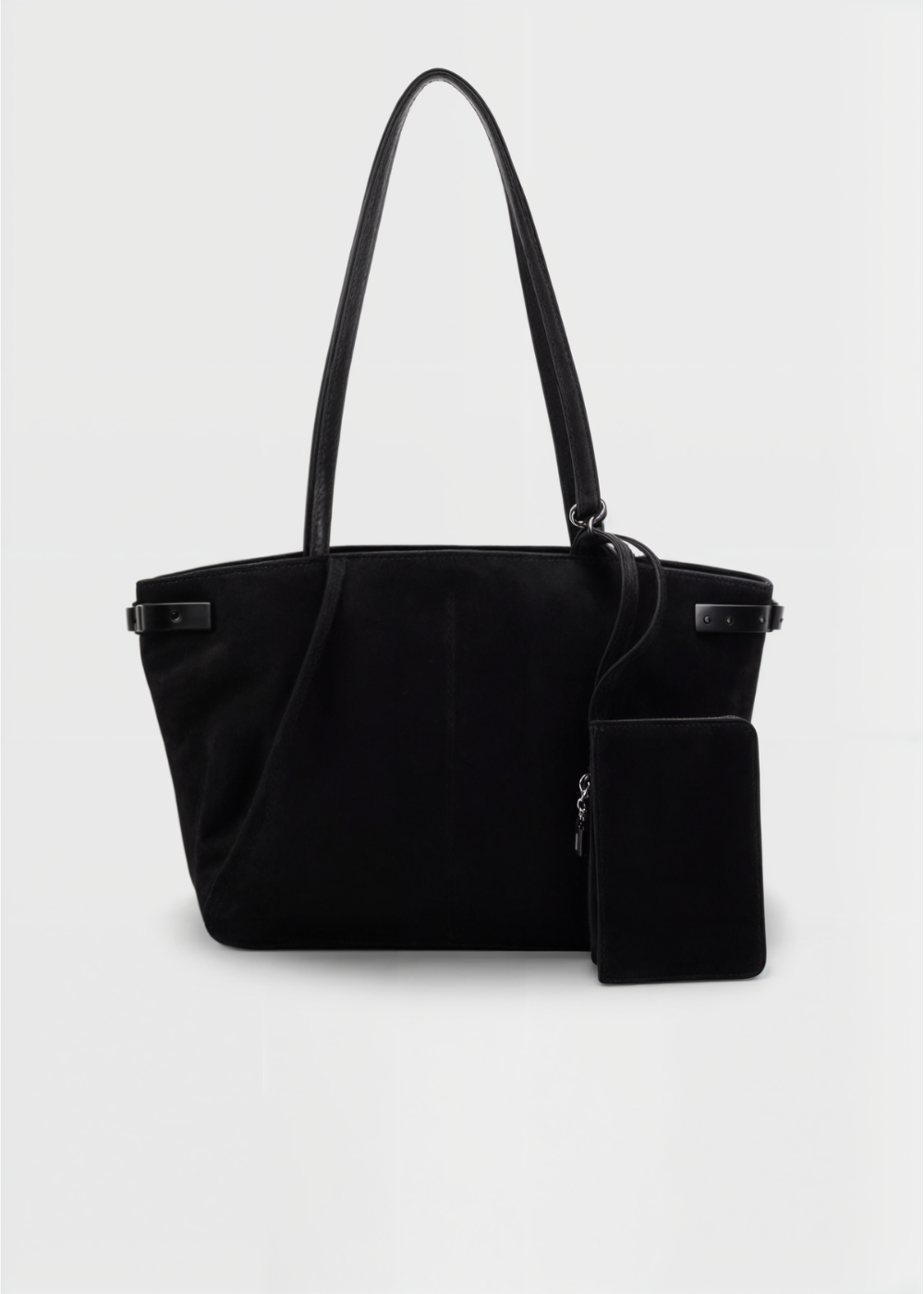 Luxe suède tote bag met bijpassend etui – ELIANE