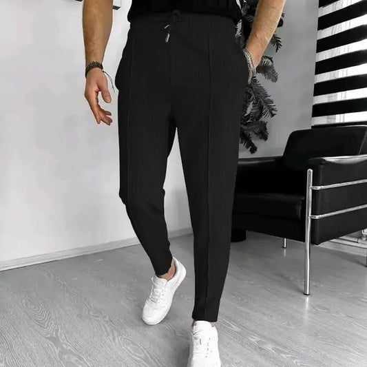 LUCAS - Casual herenbroek met trekkoord en rekbare tailleband